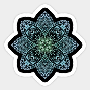 Playful Mandala in Blue Sticker